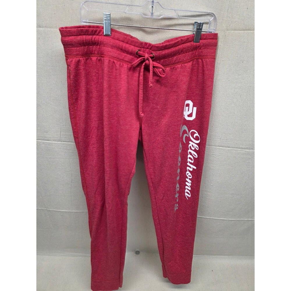 Liv Casual Oklahoma Sooners Jogger Sweatpants Red Heather Womens Medium‎ OU NCAA